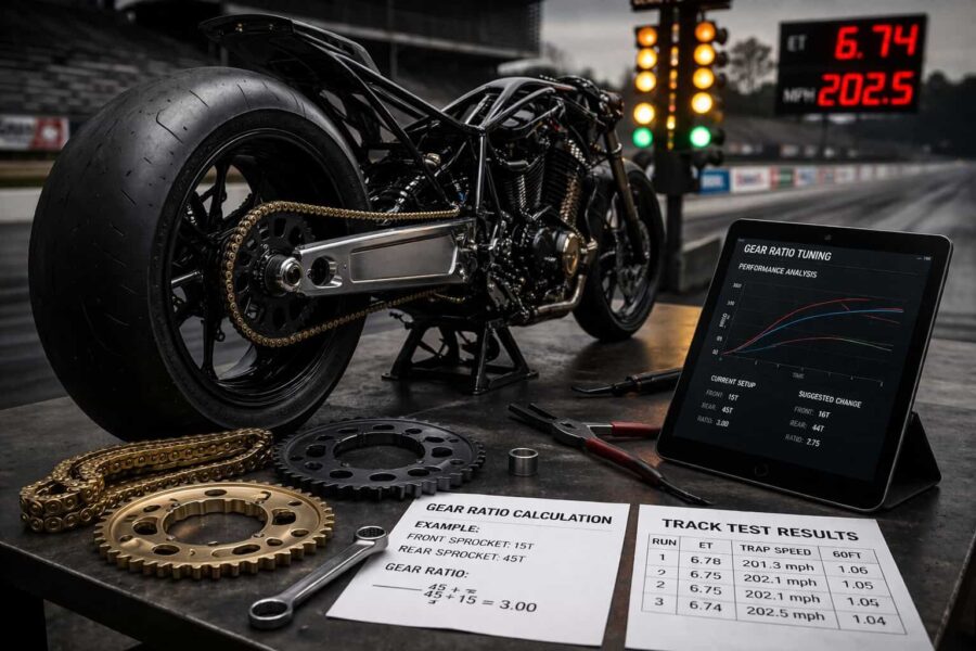 Optimizing Drag Bike Acceleration Through Gear Ratio Tuning